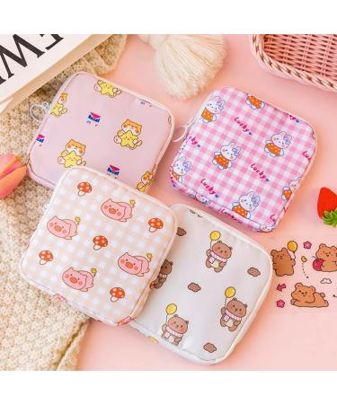 COHEALI Mini Purse 4Pcs Sanitary Napkin Storage Bag - Portable Menstrual Pad Holder for Teen Girls - Travel Toiletry Bag - Buy Online on GoSupps.com