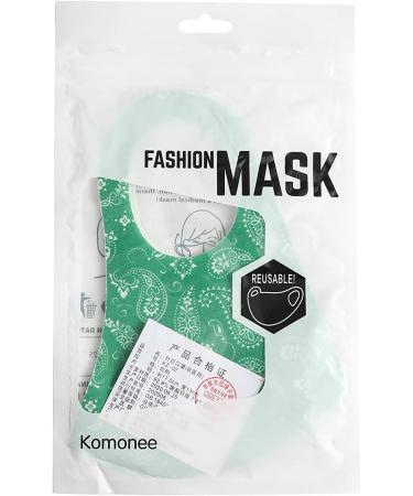 Komonee Paisley Face Mask | Washable Reusable Cloth Mouth Cover | Green | Men Women Cycling Ski Outdoors Indoors Protection - Buy Online on GoSupps.com