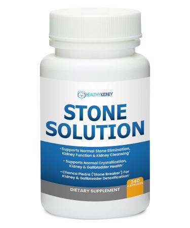 Stone Solution Capsules- Natural Dissolver Kidney Stone Support & Kidney Cleanser Chanca Piedra Stone Breaker Gallbladder Cleanse Flush & Stop Recurrence Stone Relief 60 Servings