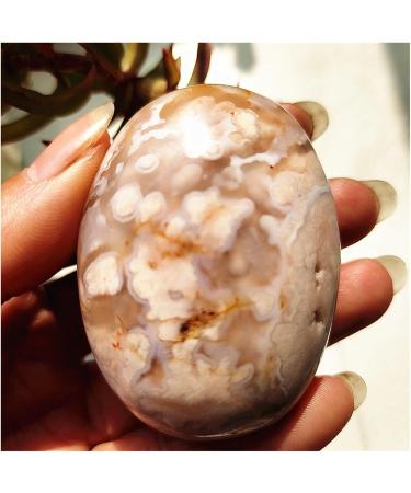 Natural Crystal Rough Crystals Natural Stone Cherry Blossom Agate Crystal Palm Ornaments Home Room Decor Spiritual Reiki Crystals (Color : 100-110g) - Buy Online on GoSupps.com