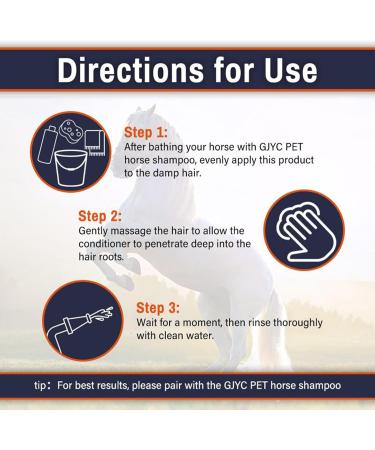 Shampooing pour crini re et queue 500 ml avec apr s-shampoing nourrissant intense formule d m lante hydratante | Parfait pour les soins des chevaux les douches les granges les curies les Conditioner - Buy Online on GoSupps.com
