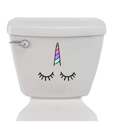 Epic Designs Mirror Bathroom Toilet Sticker Unicorn Eye Lashes Wall Decal Sayings and Letters