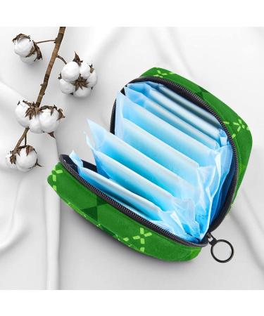 Buy Women's St. Patrick's Day Green Plaid Binding Bags | Multi-Use Tampon Storage Bags with Pockets - International Shipping Available - Buy Online on GoSupps.com