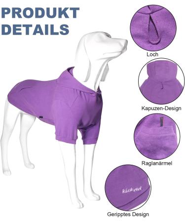 Shop Kickred Purple Dogs Hoodie - Soft & Breathable Dog Coat with Hat for Large Dogs | Winter Dog Clothing & Accessories - Buy Online on GoSupps.com