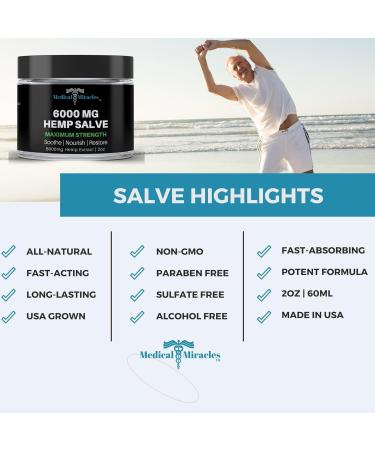 Medical Miracles 6000 MG Maximum Strength Healing Salve for Hips Joints Neck & Back - Premium Ingredients for Pain Relief - Buy Online on GoSupps.com
