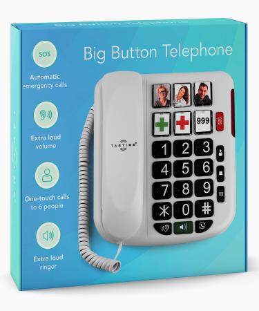 Big Button Landline Phone for Elderly Hearing Aid Compatible Phone with Amplified Volume for Hard of Hearing Great dementia aid - Buy Online on GoSupps.com