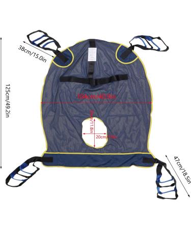 Patient Lift Sling 507lb Weight Capacity Adjustable Mesh Transfer Blanket with Commode Opening Full Body Patient Aid Device for Elderly Bed Positioning and Lifting Patient Shower Toileting - Buy Online on GoSupps.com