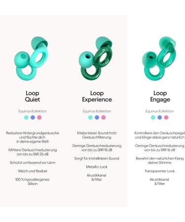 Loop Engage Equinox Earplugs | High-Quality Reusable Hearing Protection | Flexible Fit for Social Events Children's Education & Noise Sensitivity | SNR 16 dB - Buy Online on GoSupps.com