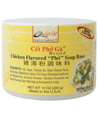 Quoc Viet Foods Chicken Flavored Pho Soup Base 10 oz Cot Pho Ga Brand Chicken 10 Ounce (Pack of 1)