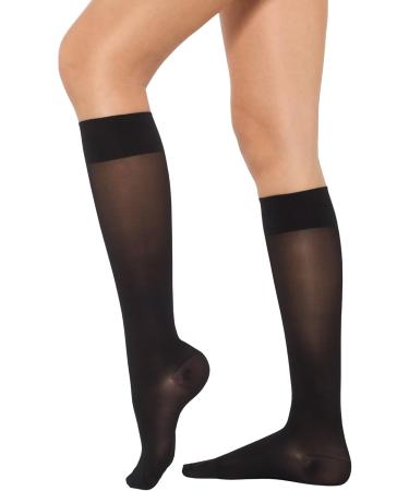Healthweir Sheer Compression Knee High Stockings for Women - 15-20 mmHg (EU 18-22) - Comfortable & Stylish Support Socks - Buy Online on GoSupps.com