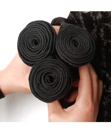 BLACKMOON HAIR 20 Inch Brazilian Virgin Deep Wave Hair Bundle - Unprocessed Human Hair Weave in Natural Color - Buy Online on GoSupps.com