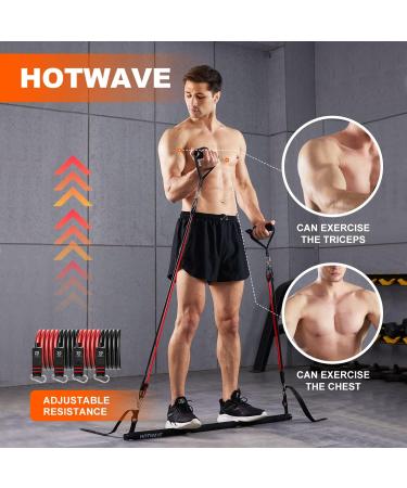 Pilates Bar Kit with 15 Fitness Accessories | Resistance Bands & Ab Roller | Portable Home Gym - Buy Online on GoSupps.com