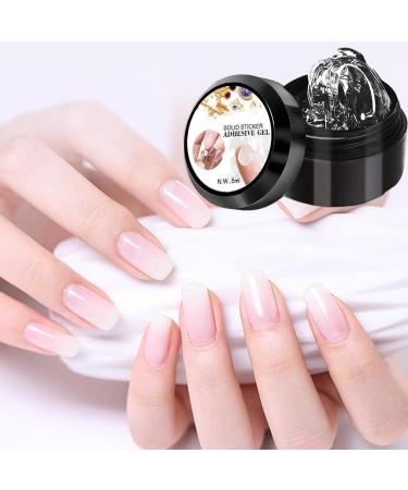 GjnjfdF 3D Nail Gel - Waterless Glue for 3D Extensions Nail Painting Manicure Gel - For Home Manicures and Pedicures for Women and Girls French Tips Rhinestone Flower Foil Charm Stamping - Buy Online on GoSupps.com