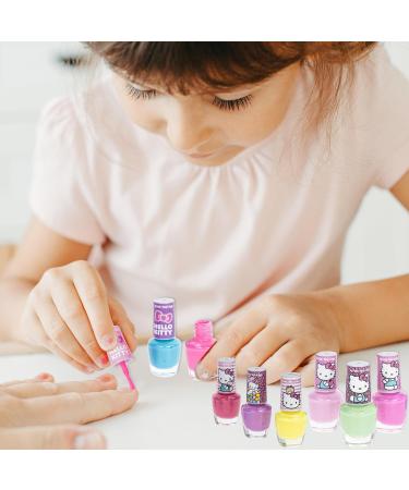 Townley Girl Hello Kitty Nail Polish Set - 8 Pack Water-Based Non-Toxic Peel-Off for Kids Ages 3+ | Perfect for Parties & Sleepovers - Buy Online on GoSupps.com