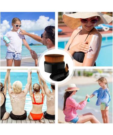Sunscreen Brush - Kids Foundation Brush Brush Sunscreen Applicator | Retractable KABUK Brush Child-Friendly Sunscreen Applicator for Liquid Makeup Bronzer Cream or Flawless Powder Makeup Black - Buy Online on GoSupps.com