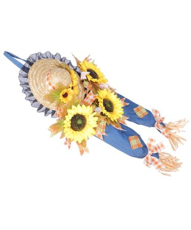 Alipis Decor Sunflower Garland Scarecrow Garden Fall Harvest Sunflower Pendants Pants Lighthouse As Shown 67x43cm