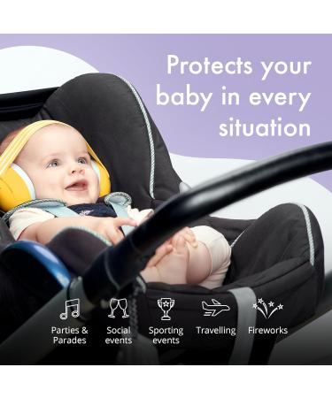 Alpine Muffy Baby Ear Defender for Babies and Toddlers | CE & UKCA Certified | Noise Reduction Earmuffs - Yellow - Buy Online on GoSupps.com