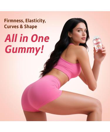 Glorithiventa Booty Gummies for Women BBL Gummies Contains CurvaBoost BBL Herb Blend & Creatine Monohydrate Peach Flavor - 60 Gummies - Buy Online on GoSupps.com