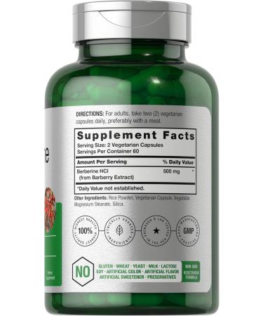 Horb ach Berberine 500mg Supplement | 120 Capsules | Berberine HCl from Barberry Extract | Vegetarian Non-GMO Gluten Free - Buy Online on GoSupps.com