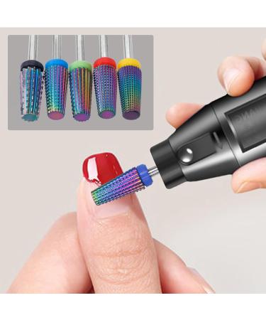 Bestgle Nail Cutter Bits 5 Pieces Tungsten Alloy Nail Cutter Grinding Heads Carbide Bits Rainbow Nail Cutter Attachments Bits Remove Gel Acrylic Cuticle Bits for Nail Cutter for Manicure Pedicure - Buy Online on GoSupps.com