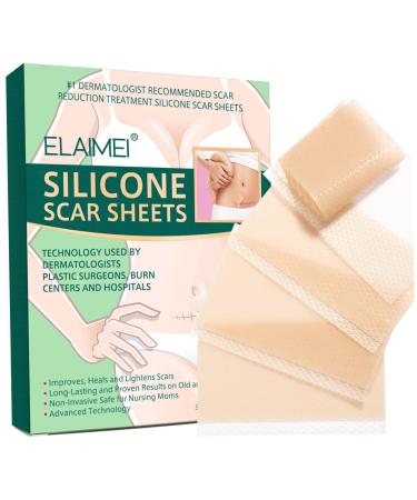 FRCOLOR 4pcs Silicone Scar Strips Scar Tape Silicone Scar Tape Lighten Scar Sticker Silicon Scar Patch Burn Scar Sticker Dressing Scar Stickers Silicone Sheet Caesarean Section Gel