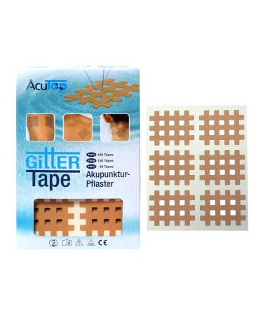 AcuTop Type B Grid Tape 120 Pieces Acupuncture Plaster Grid Plaster Beige Single