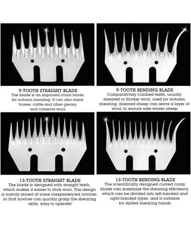 High-Strength Stainless Steel Shear Knife for Sheep & Goats | 13 Tooth Curved Blade with Swivel | Replacement Shear Knife - Buy Online on GoSupps.com