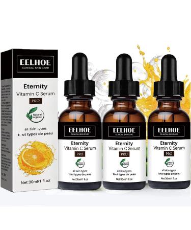 3PCS eelhoe eternity vitamin c serum Dark Spot Corrector Daily Face Serum Vitamin C Serum for Face with Hyaluronic Acid