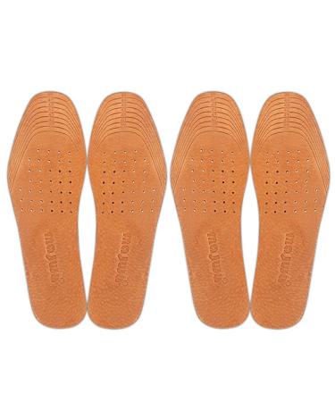 Magic Absorbent Ultra Thin Pigskin Leather Insoles for Stinky Feet-Foot and Shoe Odor Inserts for Women and Men's Shoes-Cinnamon Inserts and Flats for Sweaty Feet and Hyperhidrosis (2)