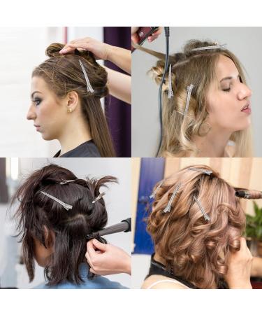 24 Pcs Duck Billed Hair Clips - Styling Sectioning Silver Metal Clips for Women | Alligator Curl Clips for Long Hair Roller Salon - 24 Pack - Buy Online on GoSupps.com