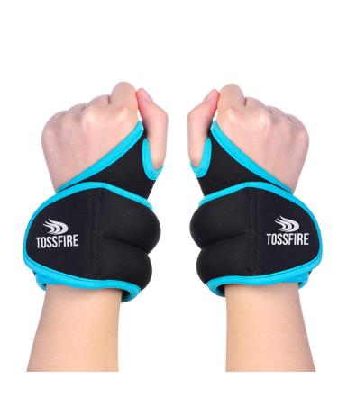 Wrist Weights Set Thumblock Arm Weight for Women and Men, Great for Running Weightlifting Training Gymnastic Aerobic Jogging Cardio Exercises 2 lbs (each) Blue