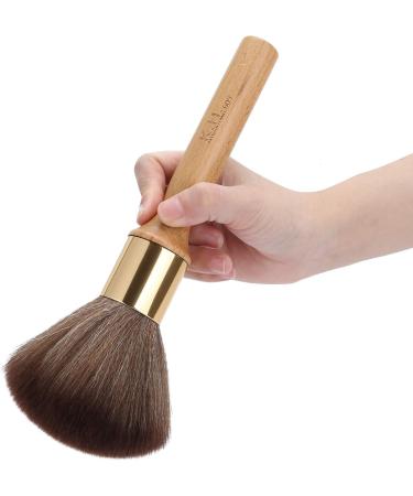 Sunicon Neck Duster Brush Large Barber Brush Neck Duster Long Handle Neck Face Cleaning Hairbrush Soft Bristles Brush Salon Barber Hairdressing Brush Hair Cutting Tools (Wood Color) - Buy Online on GoSupps.com