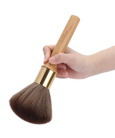 Hairdressing Brush Comb Brush for Broken Hair Neck Face Duster Professional Salon Hairdresser Barber Brush (Wood)