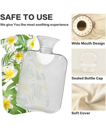 Tropical Leaves Hot Water Bottle 1L - BPA Free Pain Relief & Cold Compress - Buy Online on GoSupps.com