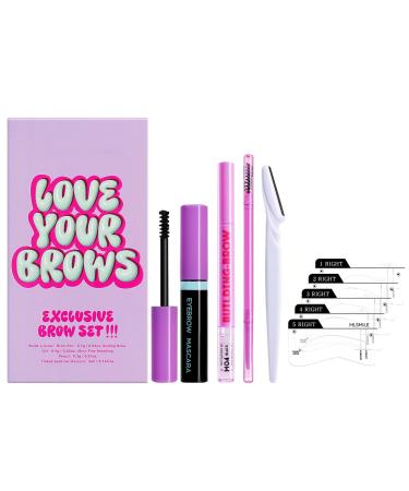 Eyebrow Kit with Eyebrow Card Eyebrow Pencil Kit for Eyebrows Unbreakable Waterproof Eye Makeup Makeup Includes Mascara Eyebrow Card and Eyebrow Cream for Eyebrows