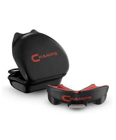 Champs Breathable Mouthguard for Boxing, Jiu Jitsu, MMA, Muay Thai, Sports, and Wrestling. Easy Fit Boxing Mouthguard Super Tough MMA Mouthguard. Combat Sports Mouthpiece (Black, Ages 10 and Above) Black Ages 10 and Above - Buy Online on GoSupps.com
