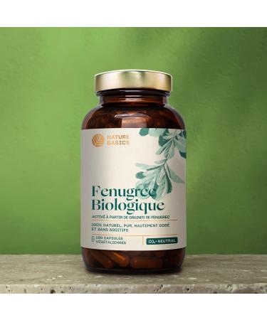 Nature Basics ORGANIC Activated Fenugreek Capsules | Highly Dosed Natural Fenugreek | Daily Dose of 2 600mg | 180 Capsules Without Additives Lab Tested & From Germany - Buy Online on GoSupps.com