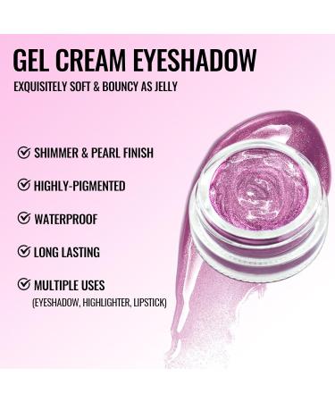 Erinde Shimmer Glitter Cream Eyeshadow - Waterproof Long Lasting Highly Pigmented Metallic Eye Shadow & Eyeliner in Dream Purple for Women - Buy Online on GoSupps.com
