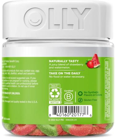 OLLY Fiber Gummy Rings 5g Prebiotic Fiber FOS (Fructo-oligosaccharides) Digestive Support Berry Melon 50ct - Buy Online on GoSupps.com