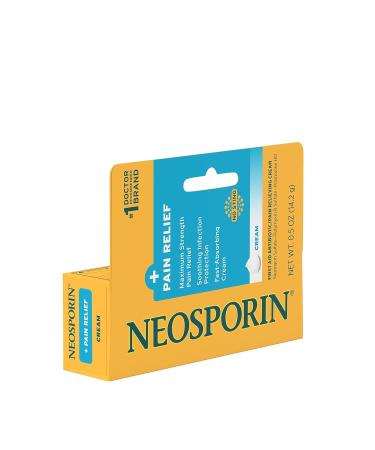 Neosporin Maximum Strength Pain Relief Cream - First Aid Antibiotic & Analgesic for Cuts Scrapes & Burns - Polymyxin B & Pramoxine HCl 0.5 oz | Shop Internationally - Buy Online on GoSupps.com