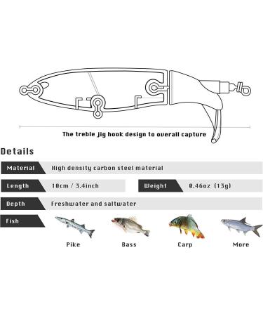 6PCS Bass Fishing Lure Set with Rotating Tail and Floating Design - Perfect Gift for Anglers | Hard Bait Fishing Lures Kit with Box - Ideal for Bass Fishing Enthusiasts - Buy Online on GoSupps.com