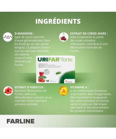 Sensilab Urifar Forte | Delicious strawberry drink made from D-Mannose Vitamin A Hibiscus and Cherry extract for the urinary tract | 28 bags - Buy Online on GoSupps.com