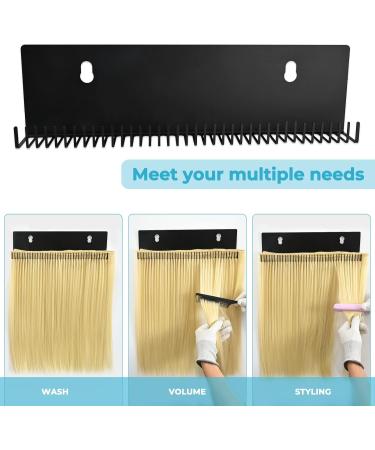 EHDIS Hair Extension Holder Kit including Bangs Hair Pad and Comb Hair Wig Storage U Shape Wall hung Type Hair Color Style Display Holder Stainless steel with holes Black - Buy Online on GoSupps.com