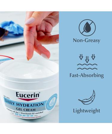 Eucerin Daily Hydration Gel Cream 12 Oz Jar - Fragrance-Free Body Moisturizer - Buy Online on GoSupps.com