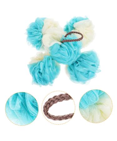 Healeved 5pcs Double Bathing Skin Scrubber Shower Sponge for Women Shower Body Scrubber Bath Sponge Bath Shower Loofah Bath Shower Sponge Shower Bath Loofah 1 Count (Pack of 1)