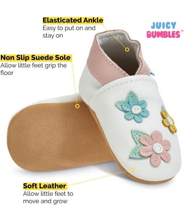 Spring Blossoms Baby Shoes - Soft Sole Leather Toddler Shoes for Baby Girl and Baby Boy (18-24 Months) - Buy Online on GoSupps.com