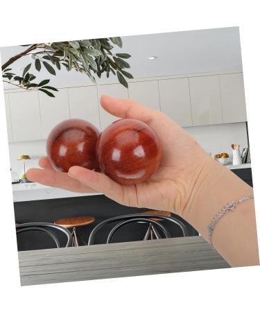 Magiclulu Wooden Health Ball Set - 4 Hand Massage Balls for Relaxation & Therapy | Mahogany Hand Rolling Balls - Buy Online on GoSupps.com