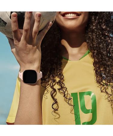 Fitbit Sense/Versa 3/Versa 4 Bands for Women Men - Slim Silicone Replacement Wristbands (Black/White/Pink/Gray) - Small Size - Buy Online on GoSupps.com
