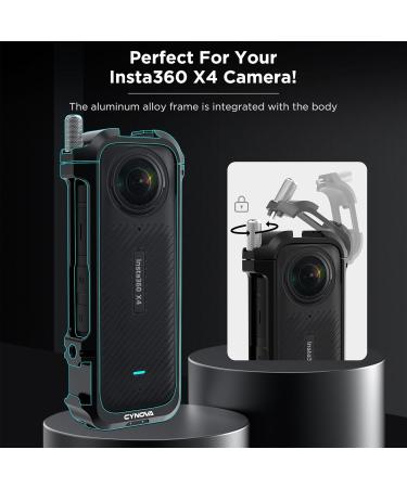 Cynova Insta 360 X4 Multifunction Frame & Accessories | Protective Cover Silicone Lens Cap & Cold Shoes for Insta360 X4 - Buy Online on GoSupps.com