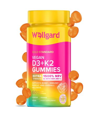 Wellgard Vitamin D3 K2 Gummies Vitamin D3 K2 Gummies Supports Bone Health Immune System and Muscle Health